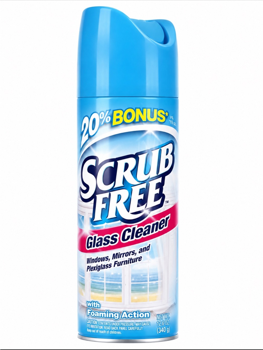Scrub Free Blue Glass Cleaner - Foaming Action